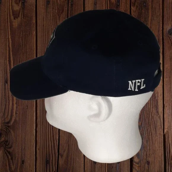 NFL Team Apparel "New England" Patriot Football Navy Blue Baseball Cap / Hat - Picture 7 of 8